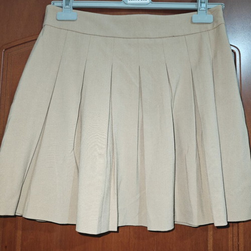 Mini pleated skirt beige Stradivarius like new, size L 40 12