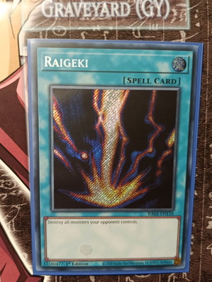Raigeki card like new with Ultra Pro sleeve