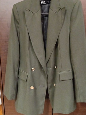 Zara Mid-Length Jacket New Green Cypress Winter