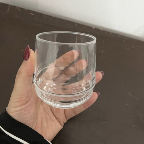 Low glass tumblers like new, set of 8