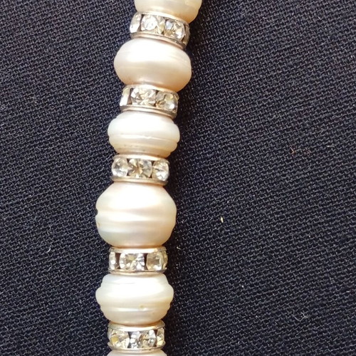 Natural Pearl Necklace with Gold Plating 45 cm used