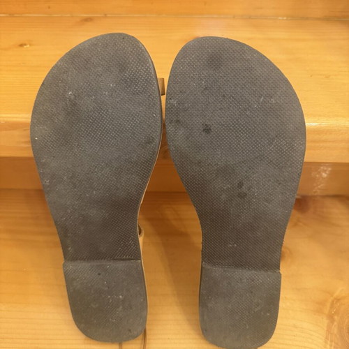 Leather sandals used, size 40, beige and brown