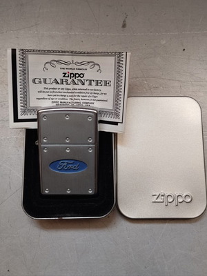 Αναπτήρας Zippo Ford Rivited Blue Oval vintage νέος με αυθεντικό μεταλλικό κουτί