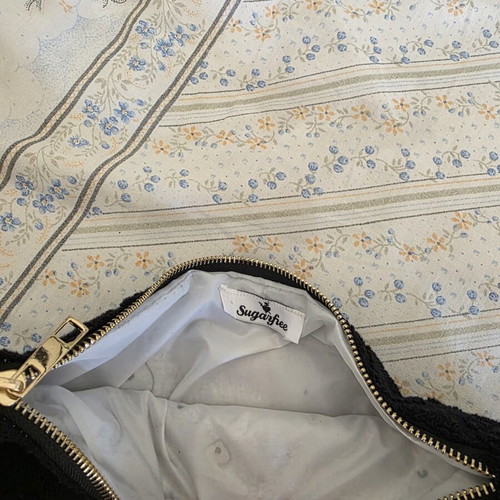 SugarFree large cosmetic bag black new