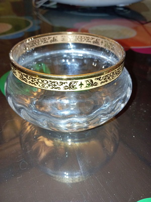 Lenox gold-plated vintage crystal bowl like new