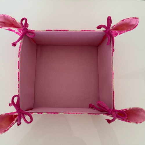 Fabric basket new with waterproof interior 18.5x18.5x9 cm