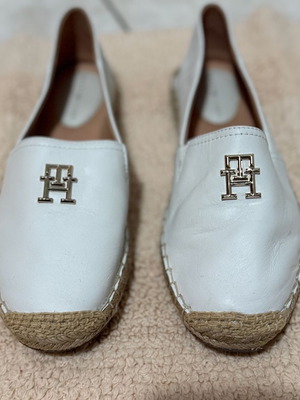 Tommy Hilfiger Γυναικείες Εσπαντρίγιες Λευκές Δερμάτινες Μεταχειρισμένες Μέγεθος 38