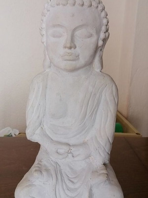 Handmade Buddha sculpture made of plaster 30cm new