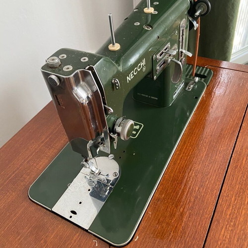 Necchi BU Serie Nova sewing machine used with wooden cabinet
