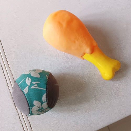 Dog toys used, set of 2 pieces