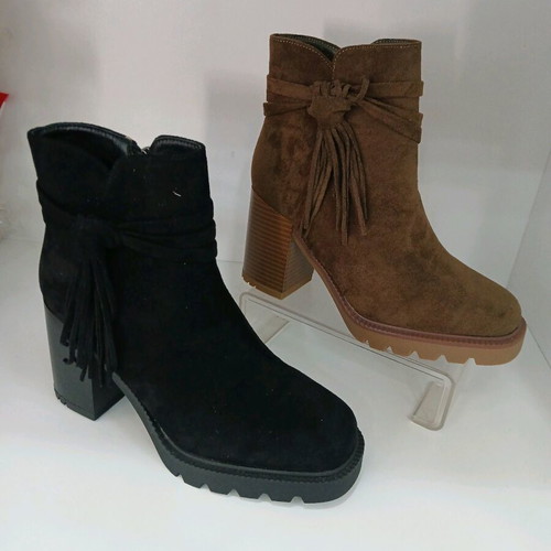 Women's ankle boots new in black and khaki, sizes 36, 38, 39