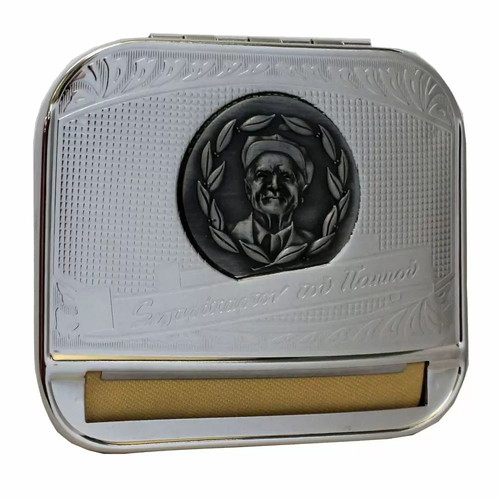 Grandpa's silver rolling tobacco case with clip new