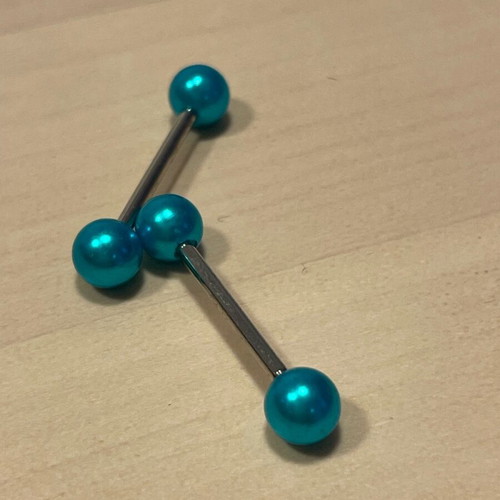 Piercing 2 new with 1.6 thickness and colored plastic ball