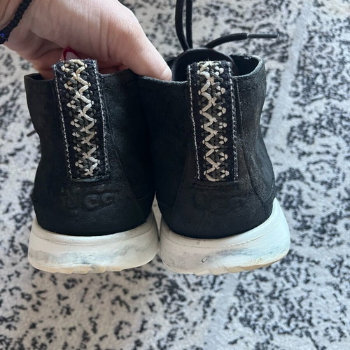 Ugg men's boots used, black suede, size 41.5