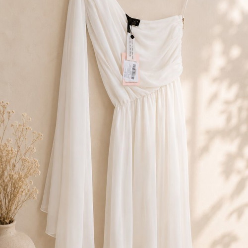 Lynne white one shoulder dress new with tag