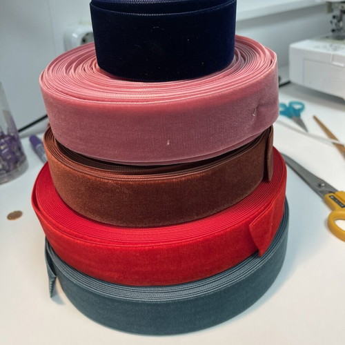 Velvet trim in 5 colors for handmade crafts