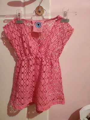 Kids caftan fuchsia pink like new for 3 years old