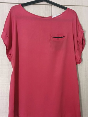 Kaos Γυναικεία Κοντομάνικη Μπλούζα σαν καινούργια, φούξια, μέγεθος L