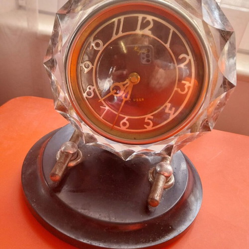 Mechanical Russian Mayak clock used, table