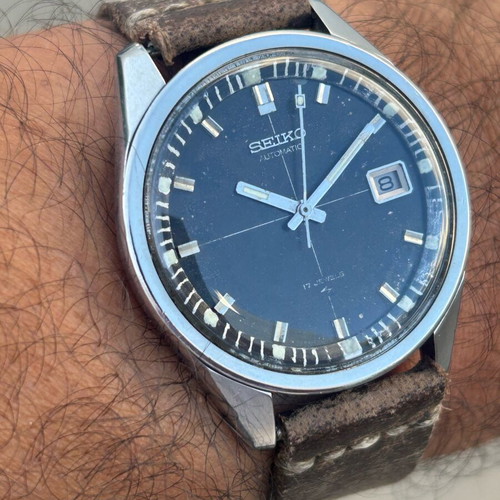Seiko vintage automatic wristwatch used, 1975, 38mm case
