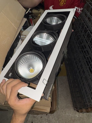 Recessed COB LED Downlight triple spot new, commercial grade