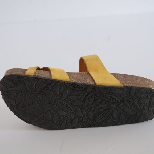 Plakton anatomical sandals size 39, yellow and brown