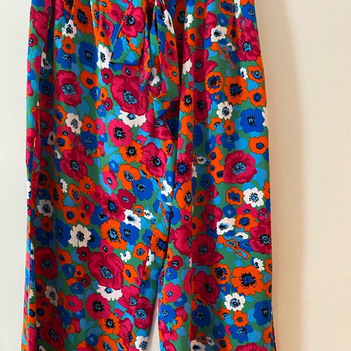 Colorful wide-leg pants straight cut like new
