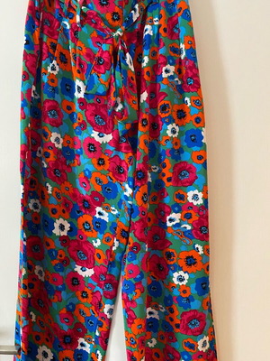 Colorful wide-leg pants straight cut like new