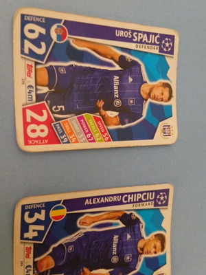 Anderlecht football cards used, Chipciu and Spajic