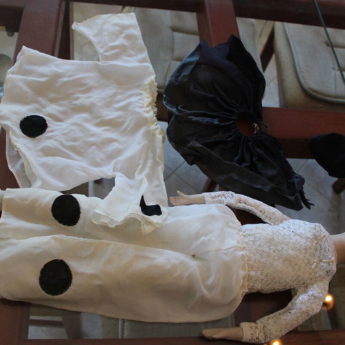 Pierrot trist doll used porcelain 58 cm