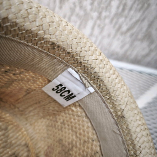 Painted Panama hat like new, size 58