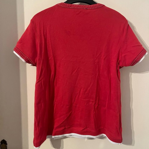 Red T-shirt size 14 like new with white details Maine