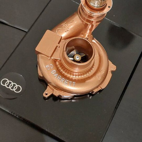 Lamp made from turbocharger handmade, desk or wall sconce