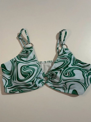 Τοπ μαγιό Shein καινούργιο, άσπρο και πράσινο, μέγεθος M-L