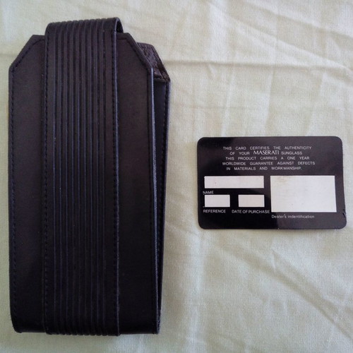 Authentic vintage Maserati sunglasses case like new, black