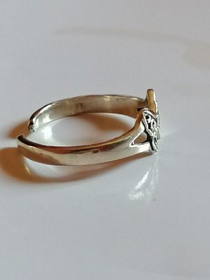 925 Silver Butterfly Toe Ring new