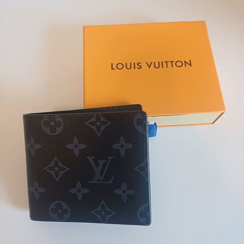 Louis Vuitton Monogram Eclipse wallet black like new