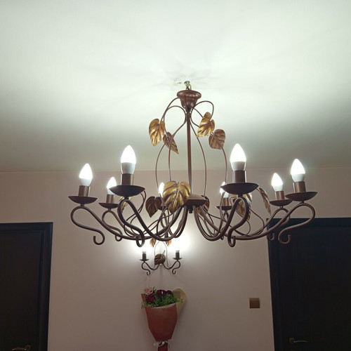 Luxury ceiling chandelier set with 2 wall lamps