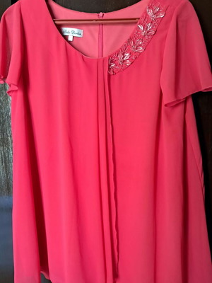 Stella Derlou summer blouse like new, fuchsia, size XL