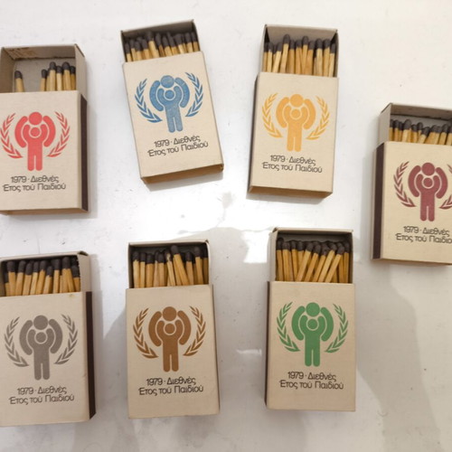 UN collectible matchboxes Year of the Child 1979 set of 6 like new
