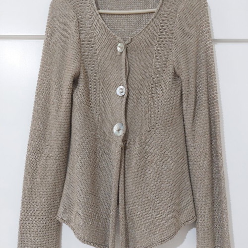 Knit cardigan Mia size M like new, gold beige