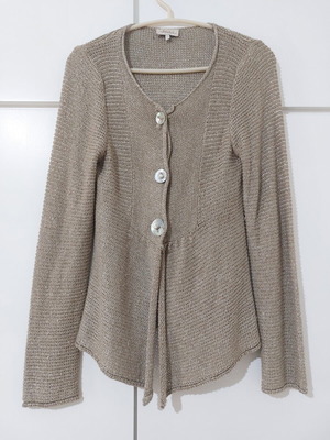 Knit cardigan Mia size M like new, gold beige