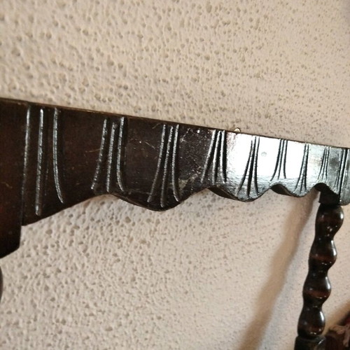 Vintage wooden carved frame used, handmade schastis heirloom 45x32 cm