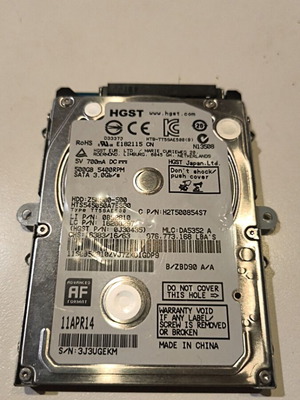 HGST Travelstar 2.5 HDD 500 GB used