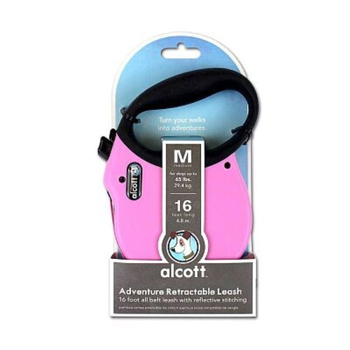 Alcott Wanderer Medium Retractable Leash 5m Pink new