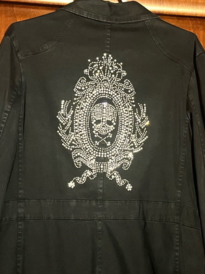 Devotion Jacket size L black like new with rhinestones