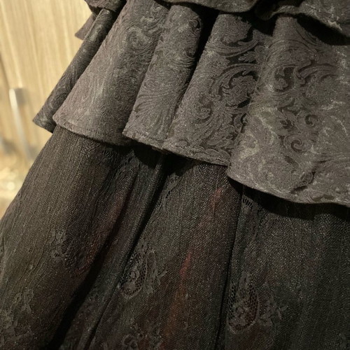 Gothic mermaid skirt 2 in 1 Punkrave used, black and red, size XS