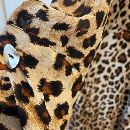 Lepopard dress Zara like new, size XL, black and brown