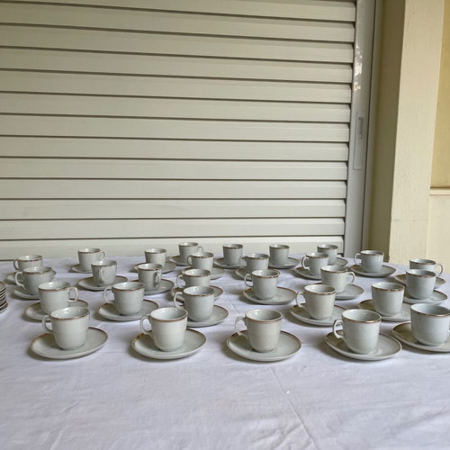 Set of 30 used coffee cups Japanese porcelain 1945-1952