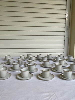 Set of 30 used coffee cups Japanese porcelain 1945-1952